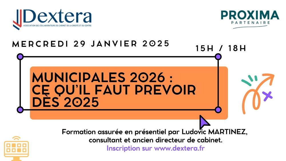 Formation "Municipales 2026 : ce qu'il faut prévoir dès 2025"